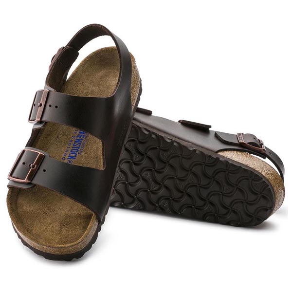 BIRKENSTOCK Milano Soft Footbed Amalfi Brown Leather Outlet Store