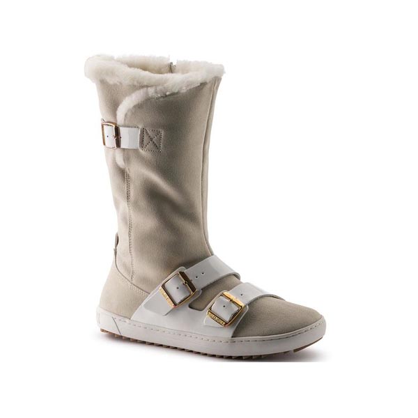BIRKENSTOCK Danbury White Shearling/Suede Outlet Store