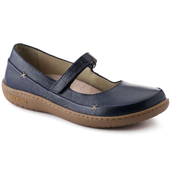 BIRKENSTOCK Iona Navy Leather Outlet Store
