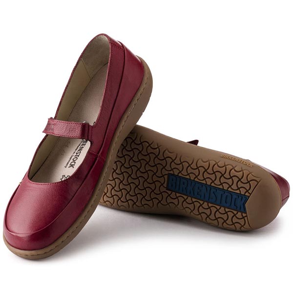 BIRKENSTOCK Iona Red Leather Outlet Store
