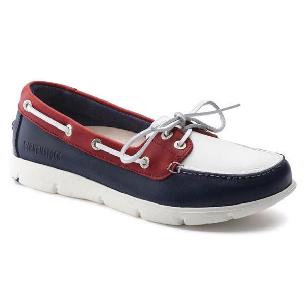 BIRKENSTOCK Tennessee Dark Blue/White/Red Leather Outlet Store