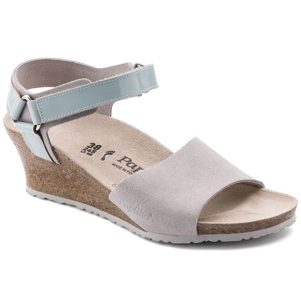 Papillio Eve Grey Suede Leather/PVC Outlet Store