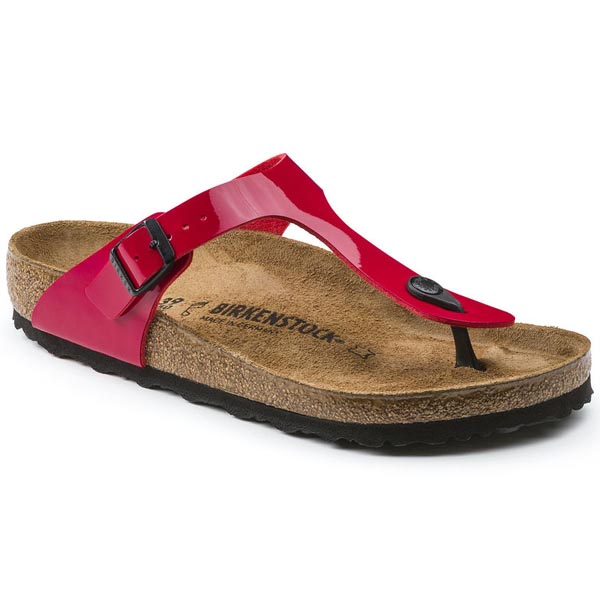 BIRKENSTOCK Gizeh Tango Red Patent Birko-Flor Patent Outlet Store