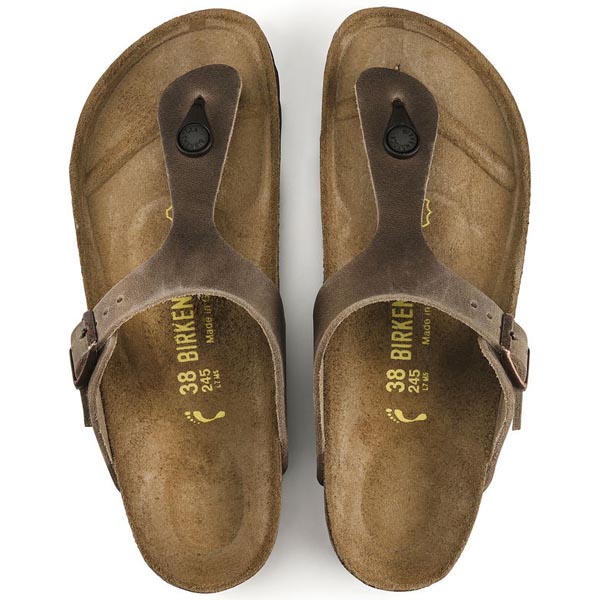 BIRKENSTOCK Gizeh Tabacco Brown Oiled Leather Outlet Store
