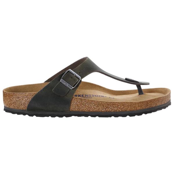 BIRKENSTOCK Gizeh Soft Footbed Iron Oiled Leather Outlet Store