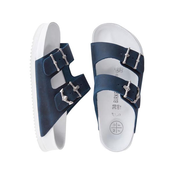 BIRKENSTOCK Arizona Blue Anchor Leather Outlet Store