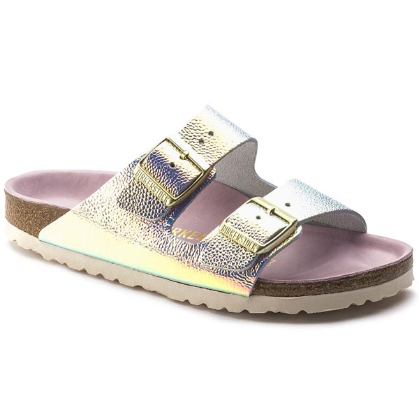 BIRKENSTOCK Arizona Lux Ombre Pearl Silver Orchid Leather Outlet Store