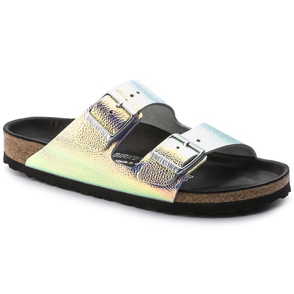 BIRKENSTOCK Arizona Lux Ombre Pearls Silver Black Leather Outlet Store