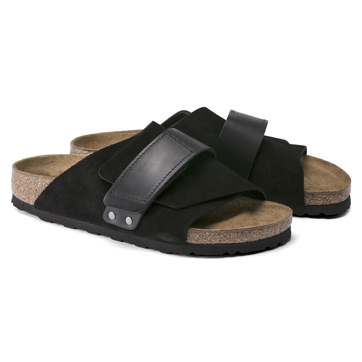 Birkenstock Kyoto Oiled Leather/Suede Leather Black Store