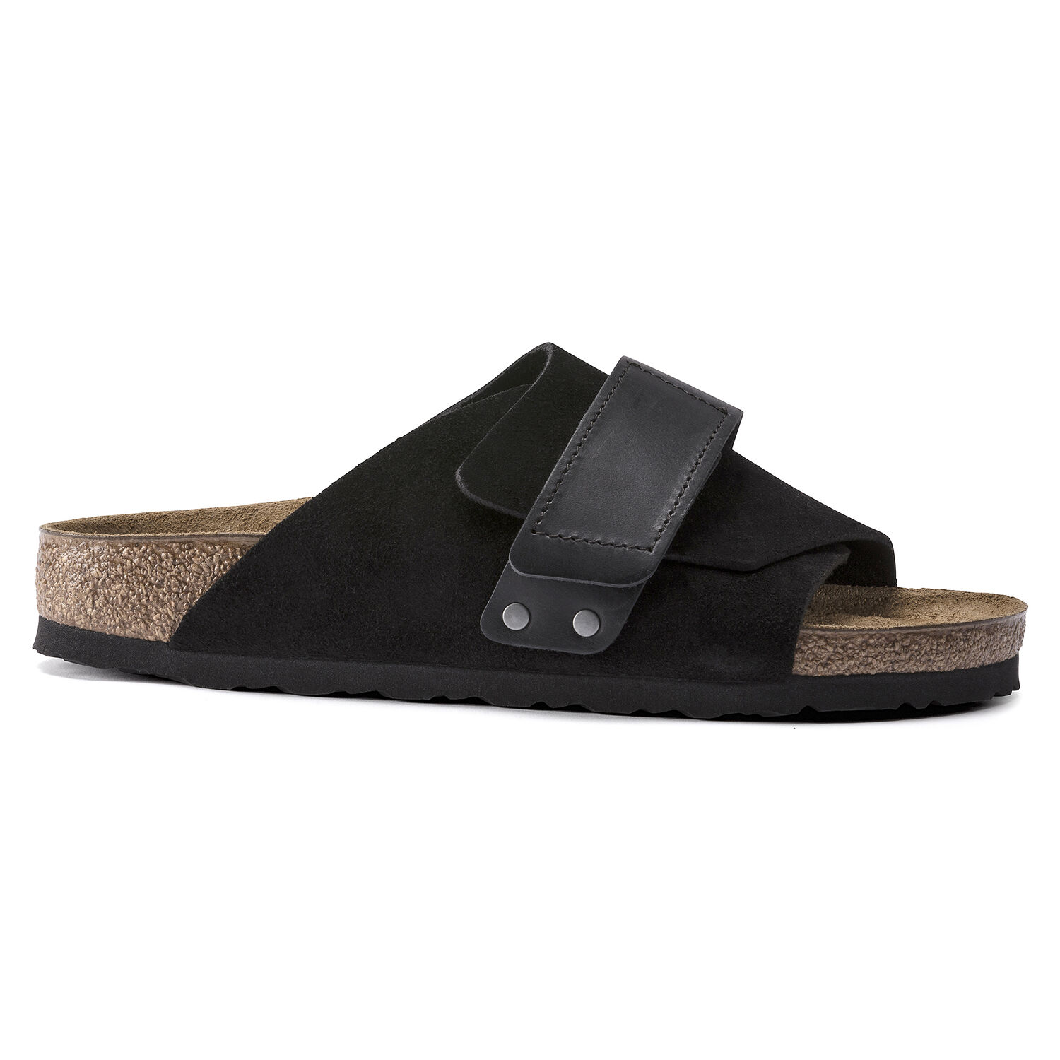Birkenstock Kyoto Oiled Leather/Suede Leather Black Store