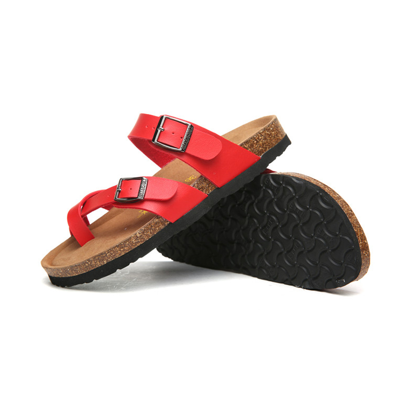 2018 Birkenstock 068 Leather Sandal red