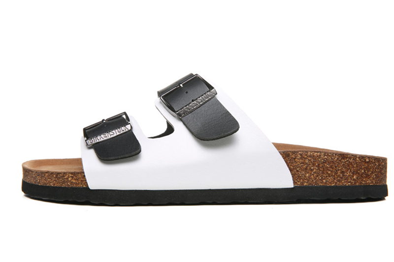 2018 Birkenstock 132 Leather Sandal White and black