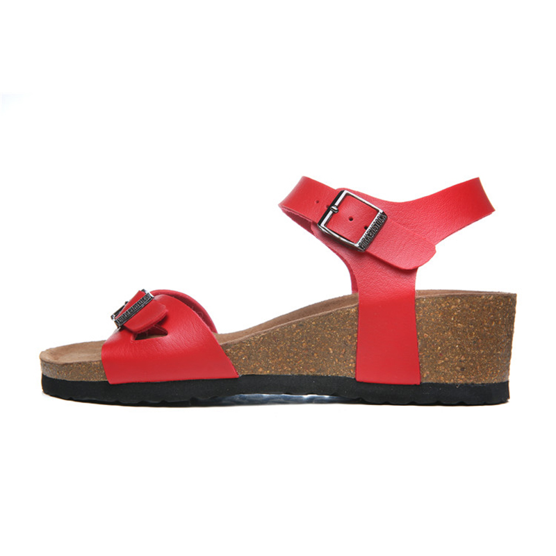 2018 Birkenstock 163 Leather Sandal red